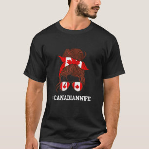 T-shirt Womens Canadian Wife Canadian Pride Sunglass Maple