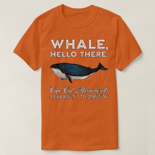 T-shirt Womens Cape Cod Massachusets Whaler Hello There Co (Design devant)