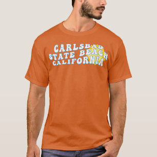 T-shirt Womens Carlsbad State Beach Californie CA Retro Wa