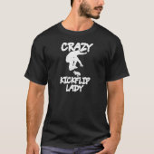 T-shirt Womens Crazy Kickflip Lady Pour Votre Skateboarder (Devant)