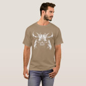 T-shirt Womens Creepy Zombie Horror Monsteraurus Steampunk (Devant entier)