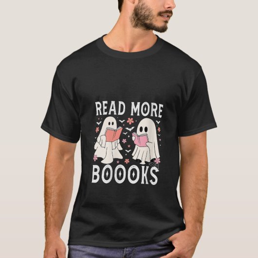 T-shirt Womens Cute Ghosts Livres Lire Plus Livres Funny T (Devant)