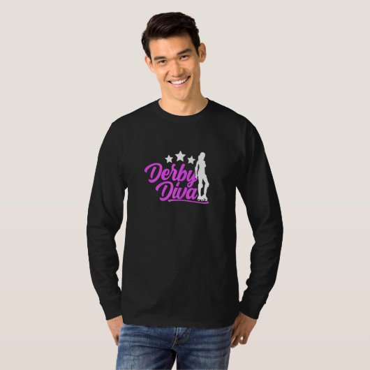 T-shirt Womens Derby Diva  Roller Derby (Devant entier)