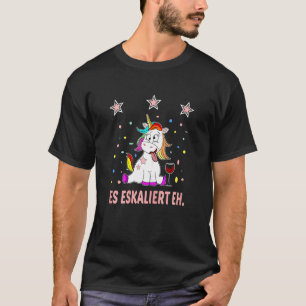 T-shirt Womens Es Escaliert Eh sauf Unicorn Wine Dit Wi