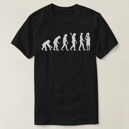 T-shirt Womens Evolution femme médecin (Design devant)