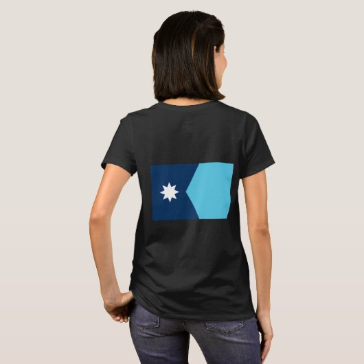 T-shirt Women's Fleece Zip Jogger with flag of Minnesota (Dos entier)