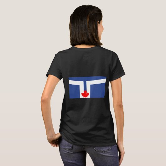 T-shirt Women's  Fleece Zip Jogger with flag of Toronto (Dos entier)