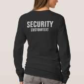T-shirt Womens Front & Back Double Sided Security Black (Dos)