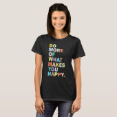 T-shirt Women's Fun Happy Letter Printed (Devant entier)