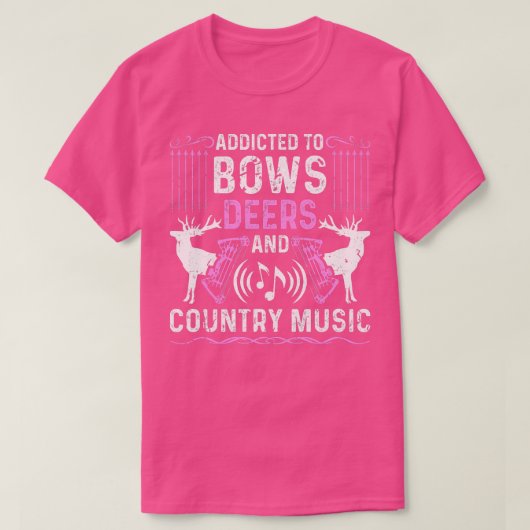 T-shirt Womens Funny Bow Hunter Country Music Lover Deer H (Design devant)