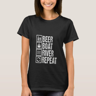 T-shirt Womens Funny Drinker River Sailing Drinking Beer B
