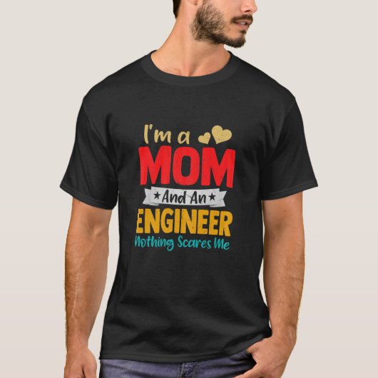 T-shirt Womens Funny I'm A Maman et An Engineer Funny Moth (Devant)
