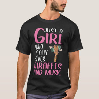 T-shirt Womens Gift Just A Girl Who Really Loves Giraffes 