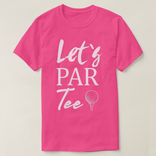 T-shirt Womens Golf Ball and Golfing Lets Par VNeck (Design devant)