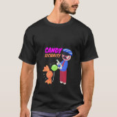 T-shirt Womens Gummy Candy I Candy Security I Candy Cane C (Devant)