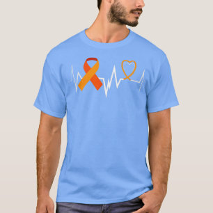 T-shirt Womens Heartbeat Produits Leukemia Ruban Leukemia