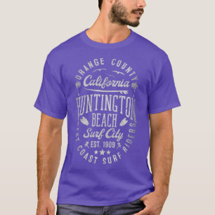 T-shirt Womens Huntington Beach Surf Ville Orange Comté Ca