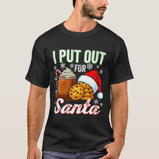 T-shirt Womens I Put Out For Santa Funny Xmas Christmas Co (Devant)