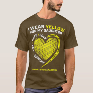 T-shirt Womens I Wear Yellow For My Daughter Parent Endome