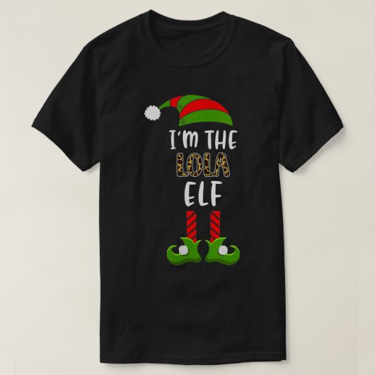 T-shirt Womens I'm The Lola Elf Matching Christmas Family (Design devant)