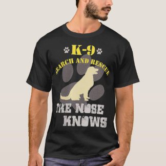 T-shirt Womens K9 Recherche Secourt Chien Équipe Golden Re