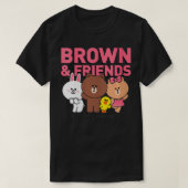 T-shirt Womens Line Friends Brown & Friends Cast VNeck (Design devant)