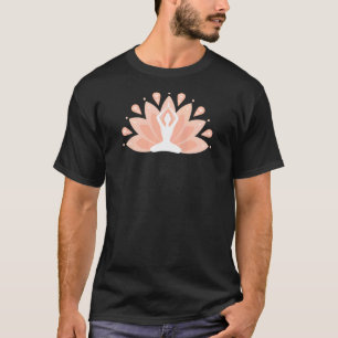 T-shirt Womens Lotus Meditation Yoga Backprint