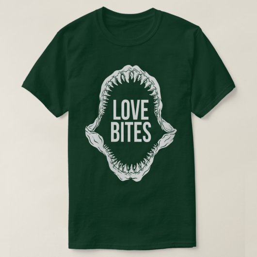 T-shirt Womens Love Bites Shark s pour garçons Valentines  (Design devant)