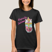 T-shirt Womens Magically Delicious Unicorn Boba Kawaii Bub (Devant)