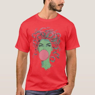 T-shirt Womens Medusa Bubblegum Mythological Snake Hair Go
