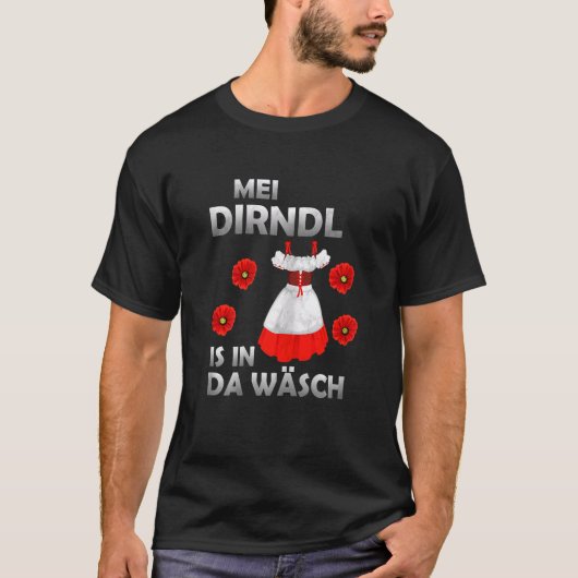T-shirt Womens Mei Dirndl Se Trouve À Da Wäsch Oktoberfest (Devant)