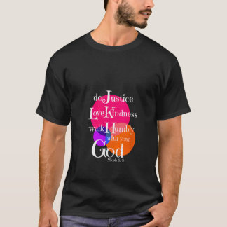 T-shirt Womens Micah 6 8 Verse De La Bible Faire Justement