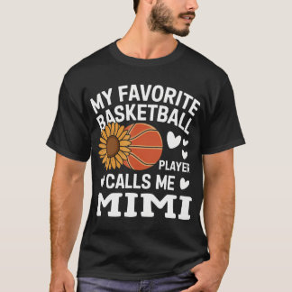 T-shirt Womens My Favori Basketball Player Me Appelle Mimi