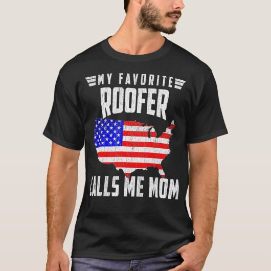 T-shirt Womens My Favori Roofer Me Appelle Maman USA Améri (Devant)