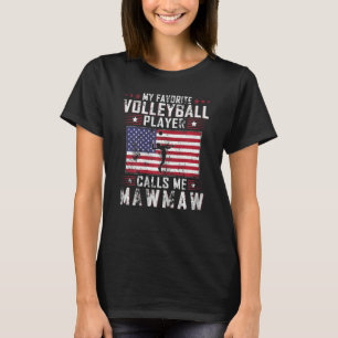 T-shirt Womens My Favori Volleyball Player Me Appelle Mawm