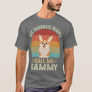 T-shirt Womens My Favorite People Call Me Gammy Cute Corgi