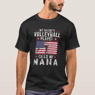 T-shirt Womens My Favorite Volleyball Player Calls Me Nana