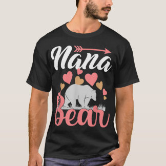 T-shirt Womens Nana Bear Cute Mother's Day Design For Gran
