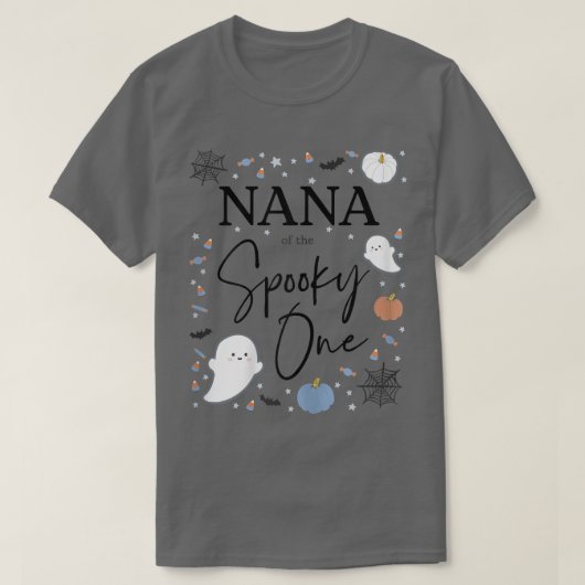 T-shirt Womens Nana of the Spooky One First Birthday Blue (Design devant)