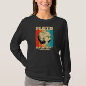 T-shirt Womens Never Forget Pluto Retro  Space Science (Devant)
