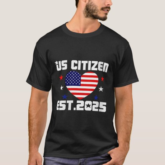 T-shirt Womens New Us Citizen Est 2025 American Immigrant (Devant)