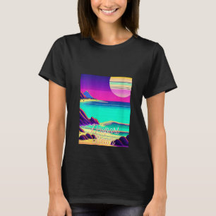 T-shirt Womens Newport Beach California Parasdise Retro Vi