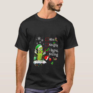 T-shirt Womens Nice Naughty I Regret Nothing Pickle Family