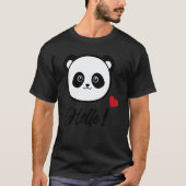 T-shirt Womens  Panda 'hello' (Devant)