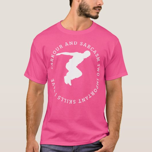 T-shirt Womens Parkour And Sarcasm Funny Parkour (Devant)