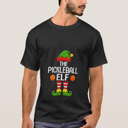 T-shirt Womens Pickleball Elf Xmas Matching Family Elf Squ (Devant)