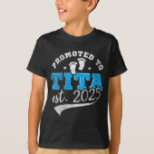 T-shirt Womens Promoted To Tita 2025 New Filino Aunt Vinta (Devant)