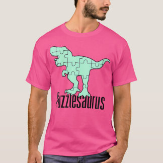 T-shirt Womens Puzzlesaurus Dinosaur Puzzle Piece Game Jig