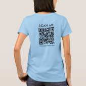 T-shirt Womens QR Code Scan Me Double face Bleu clair (Dos)