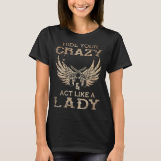 T-shirt Womens Retro Country Music Art Cacher Your Crazy a